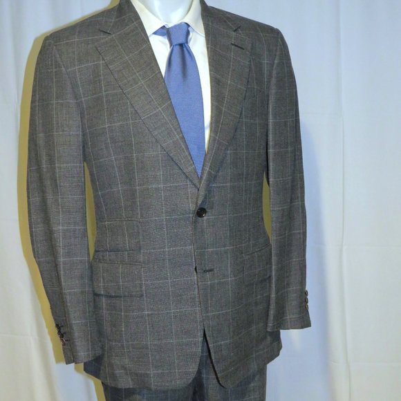 Tom Ford Fit A Windsor Gray Plaid Silk Blend Current Two Button Suit 42R - Picture 6 of 15